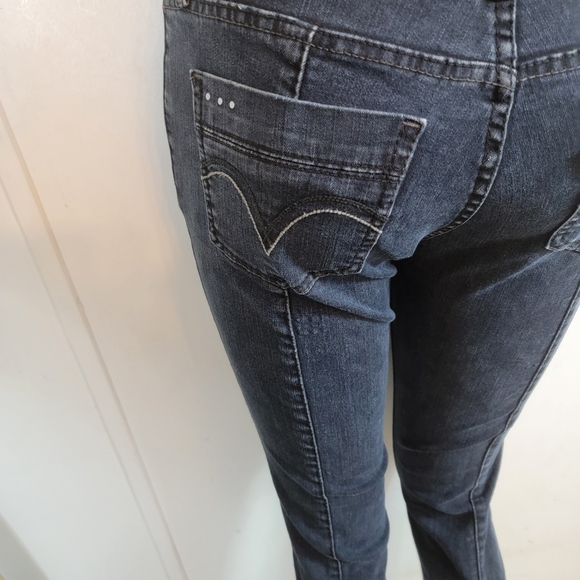 Levi's 535 Trapunto Seam Embellished Denim Leggings - Picture 7 of 10